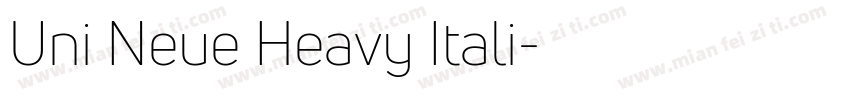 Uni Neue Heavy Itali字体转换